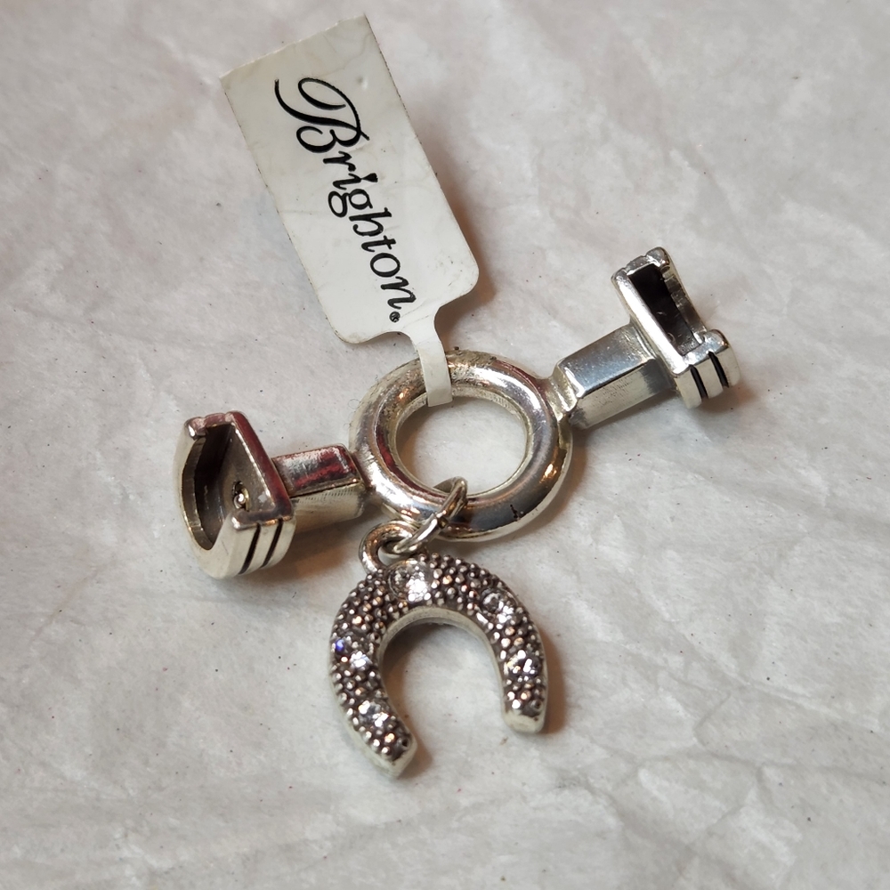 BRIGHTON color clique cord horseshoe ornament for bracelet silver NEW $48 - Picture 4 of 4